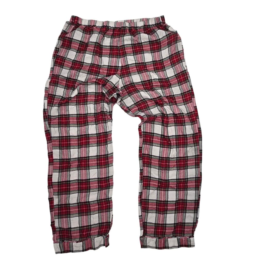 Mark and Graham Tartan Red Plaid Pajama Pants Womens Medium 30x27 Elastic Waist